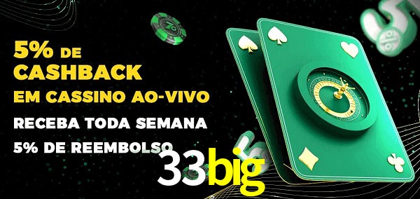 Promoções do cassino ao Vivo 33big